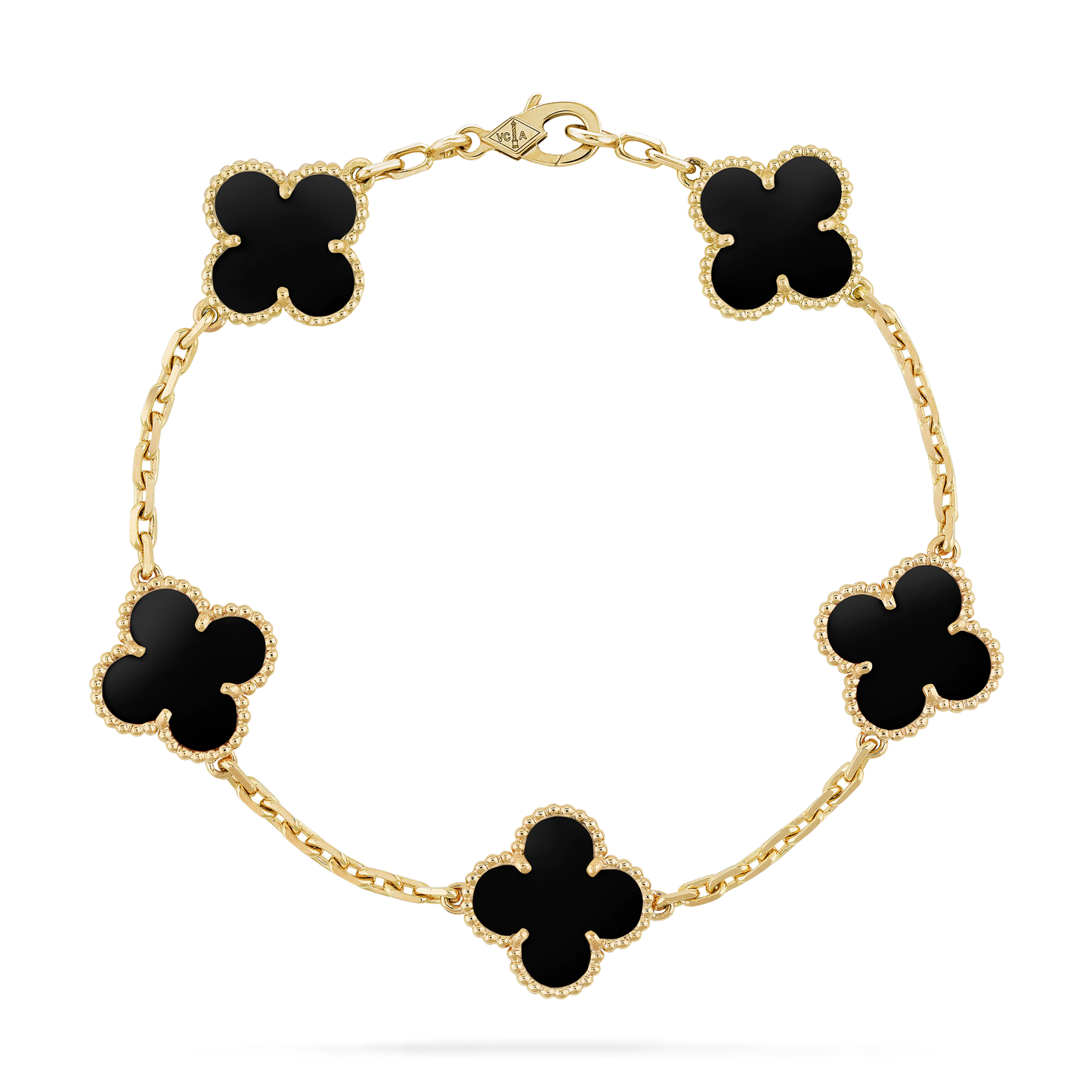 Van Cleef & Arpels Onyx 5 Motif Bracelet